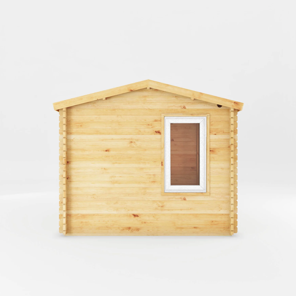 3m x 3m Home Office Elite Log Cabin - UPVC White - Ornate Outbuildings 