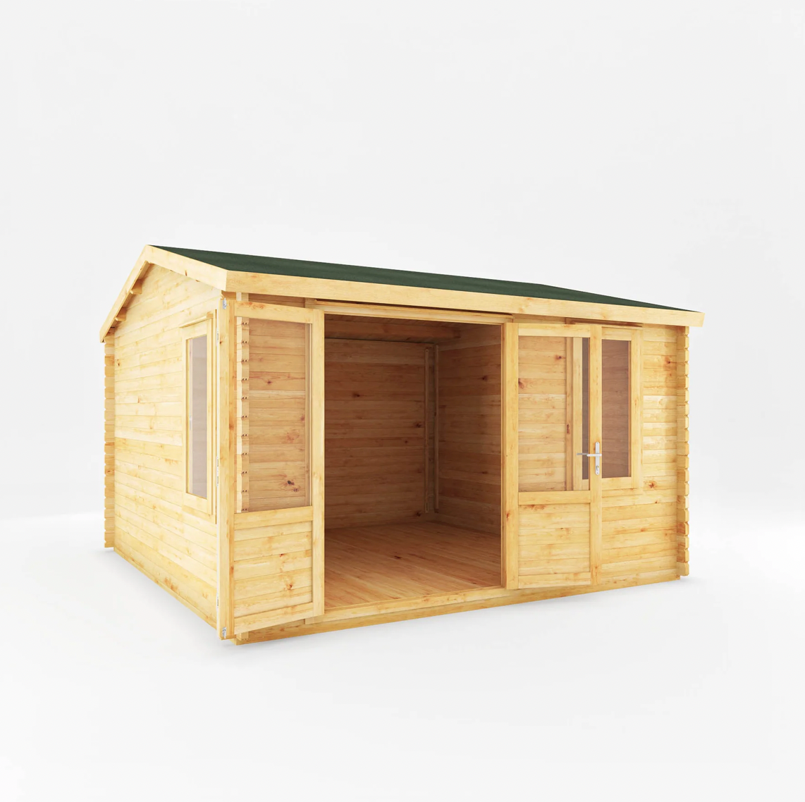 4m x 4m Home Office Elite Log Cabin -44mm - Ornate Outbuildings 