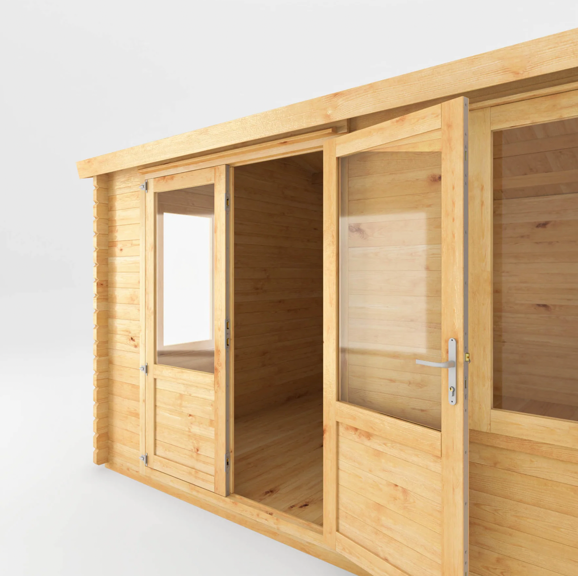 4m x 4m Home Office Elite Log Cabin -44mm - Ornate Outbuildings 