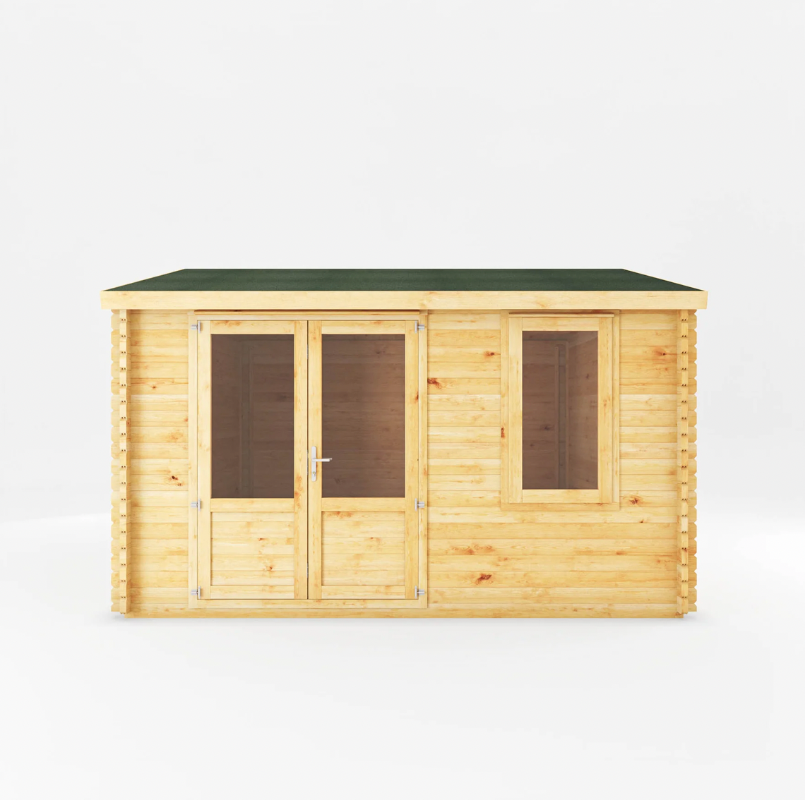 4m x 4m Home Office Elite Log Cabin -44mm - Ornate Outbuildings 