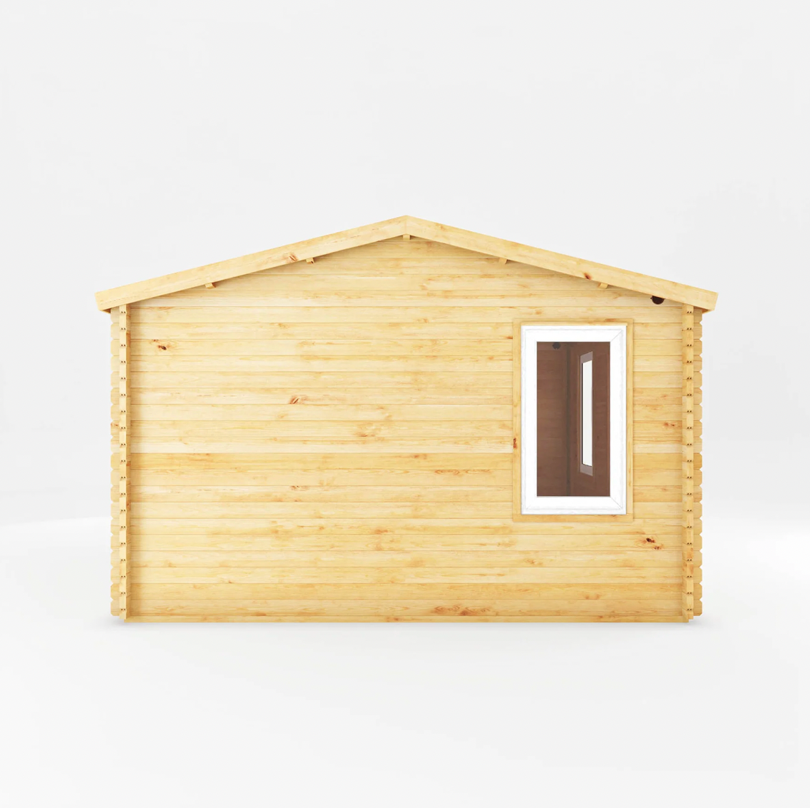 4m x 4m Home Office Elite Log Cabin - UPVC White - Ornate Outbuildings 