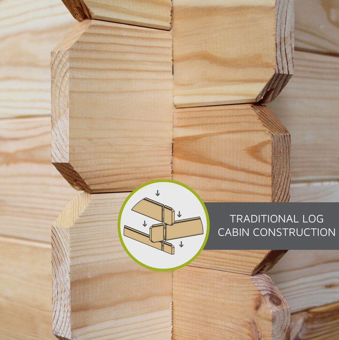 4m x 4m Home Office Elite Log Cabin - UPVC White - Ornate Outbuildings 