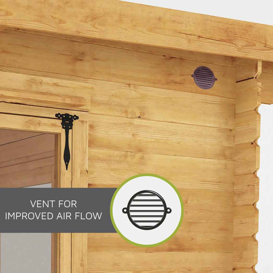 4m x 4m Home Office Elite Log Cabin - UPVC White - Ornate Outbuildings 