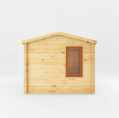 4.1m x 3m Home Office Elite With Side Shed - UPVC Oak - Ornate Outbuildings 