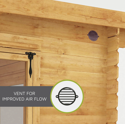 4.1m x 3m Home Office Elite With Side Shed - UPVC Anthracite - Ornate Outbuildings 