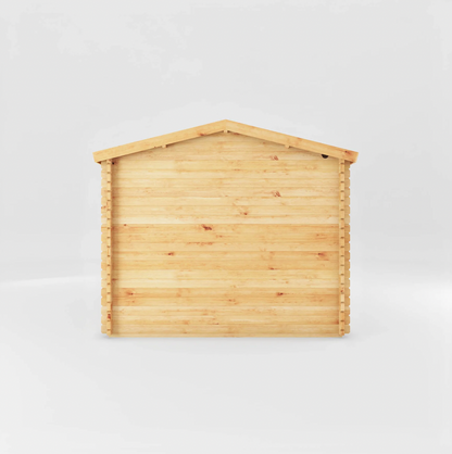 4m x 3m Home Office Studio Log Cabin - UPVC Oak - Ornate Outbuildings 