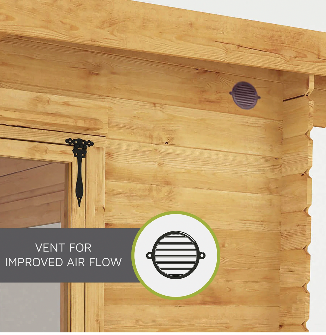 4m x 3m Home Office Studio Log Cabin - UPVC Oak - Ornate Outbuildings 