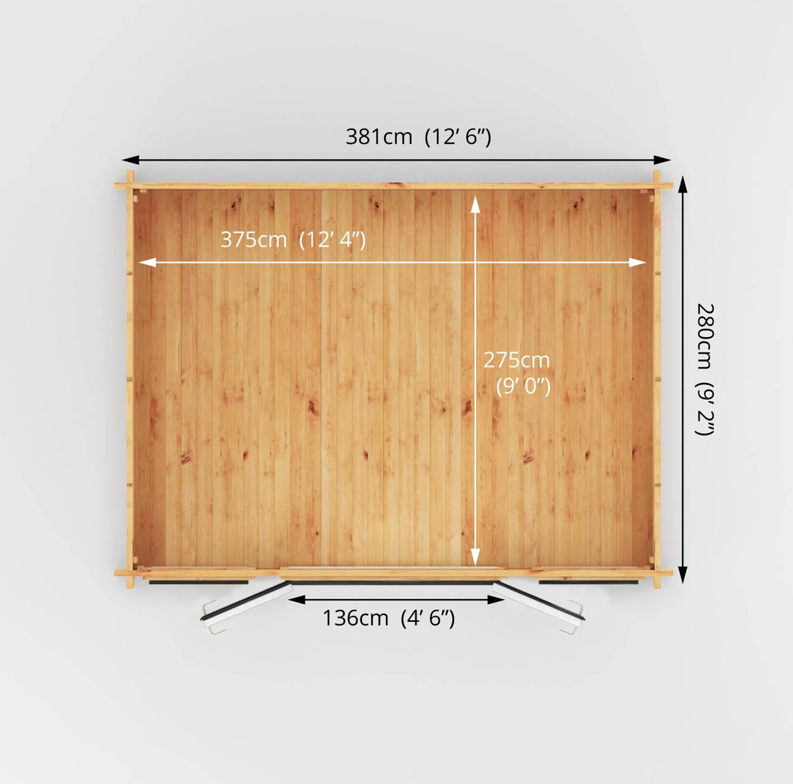 4m x 3m Home Office Studio Log Cabin - UPVC Anthracite - Ornate Outbuildings 