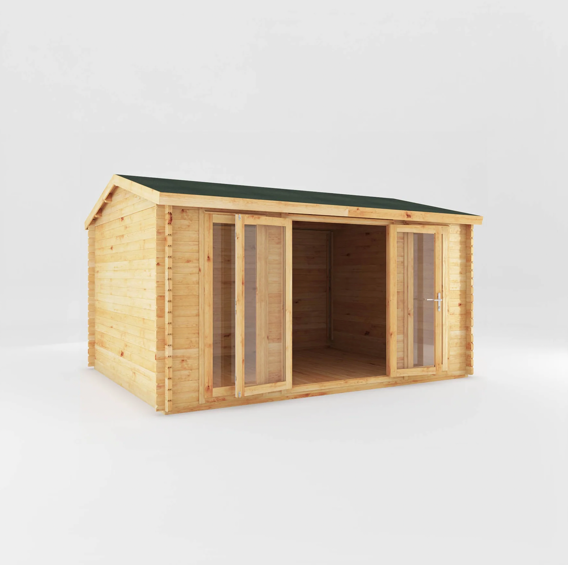 4.5m x 3.5m Home Office Studio Log Cabin - 44mm - Ornate Outbuildings 