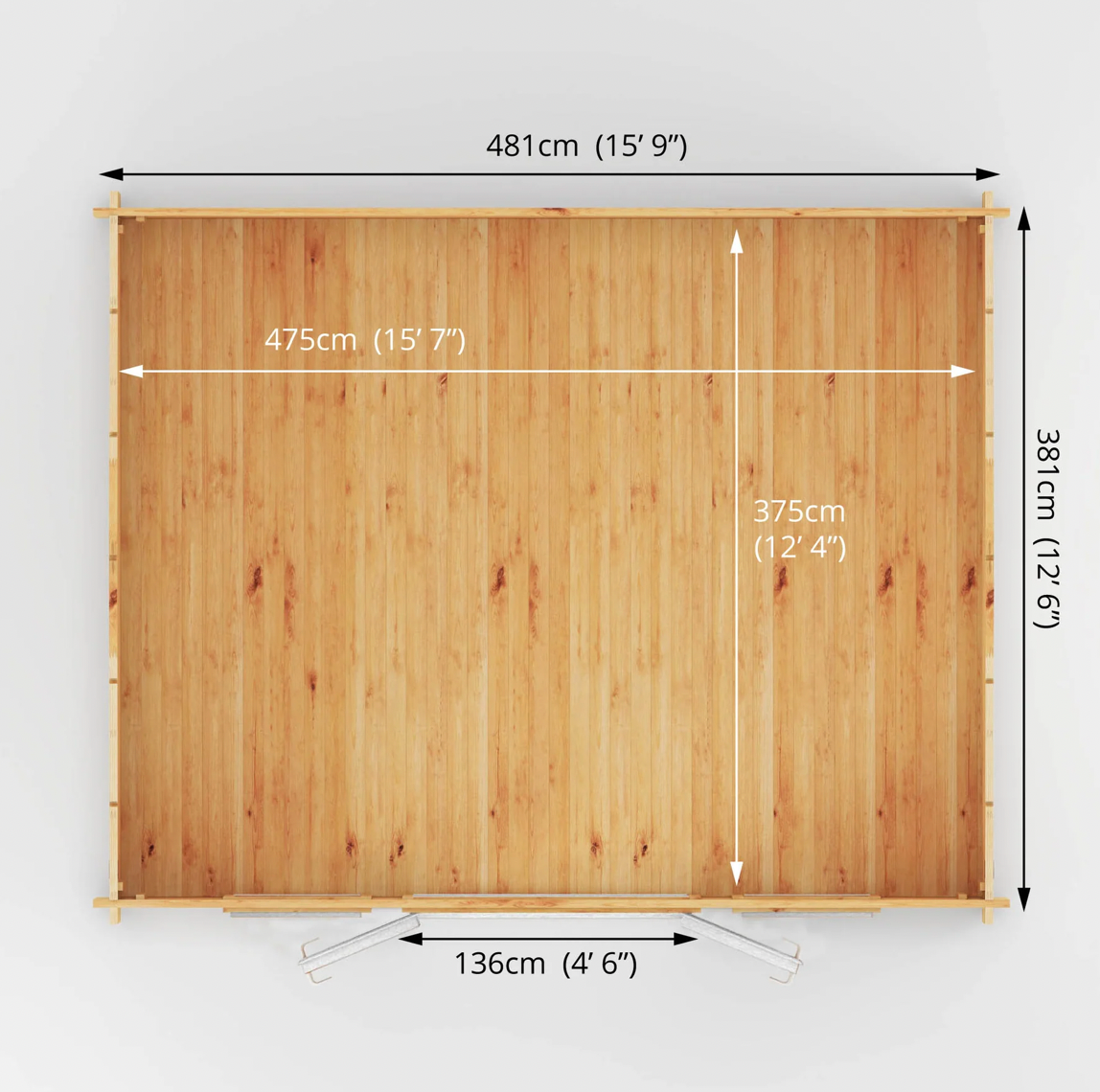 5m x 4m Home Office Studio Log Cabin - UPVC White - Ornate Outbuildings 