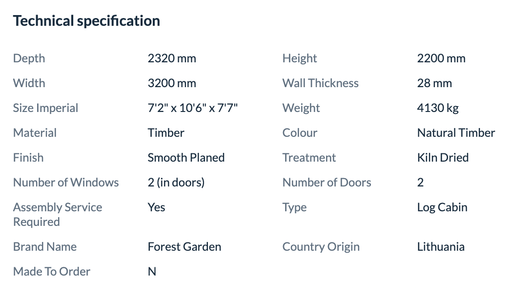 Forest Garden 3 x 2m Harwood Log Cabin Underlay and Felt 34 - Ornate Outbuildings 