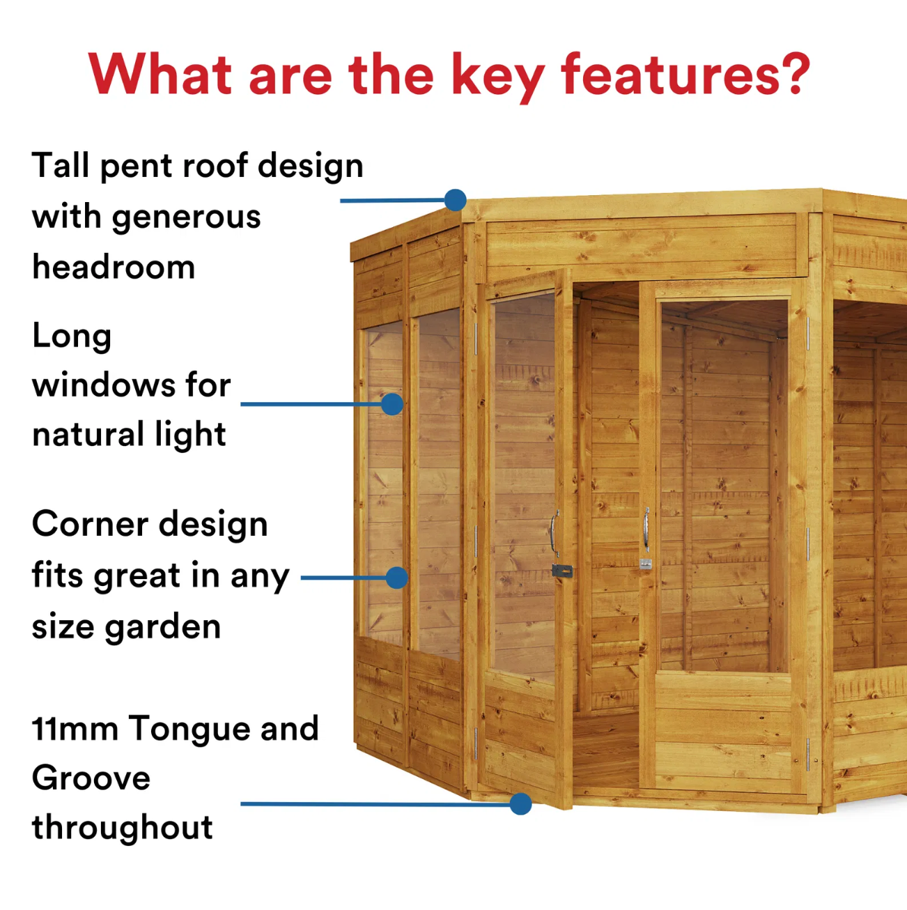 BillyOh Renna Tongue and Groove Corner Summerhouse